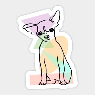 Pastel Deer Head Chihuahua Sticker